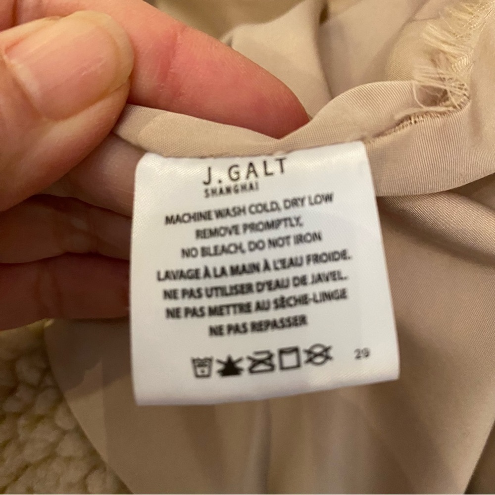 Brandy Melville JOHN GALT Cream Teddy Sherpa Button Jacket Size One Size - Picture 10 of 12